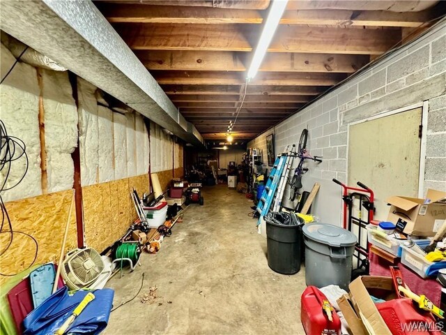 view of basement