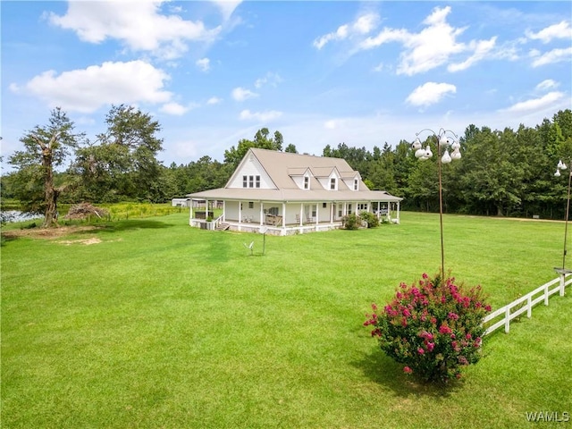 exterior space featuring covered porch