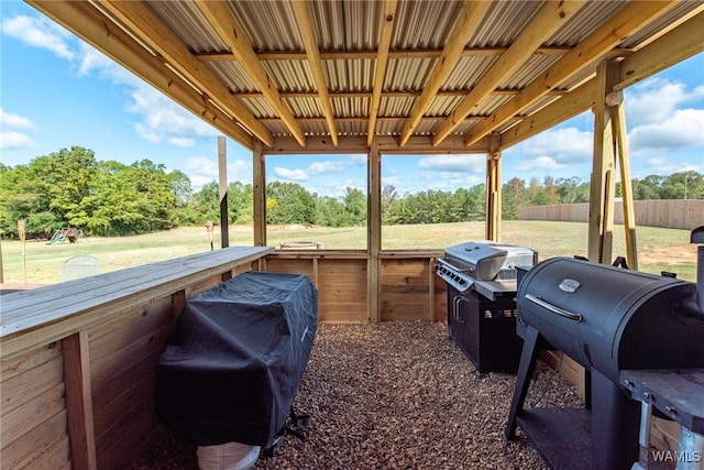 view of patio / terrace with area for grilling