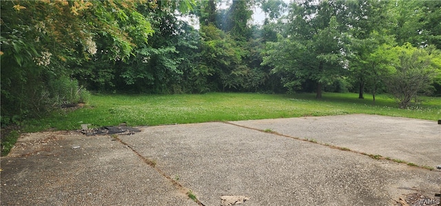 view of yard with a patio area