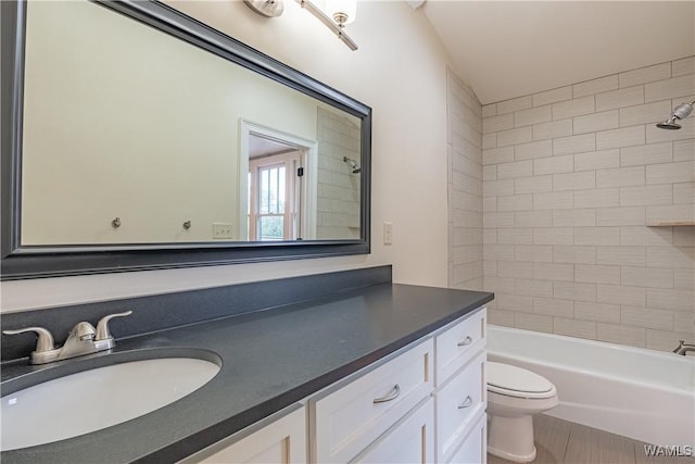 890 Founders St, Tuscaloosa, AL 35406 - full bathroom with vanity, tub / shower combination, and tile patterned flooring