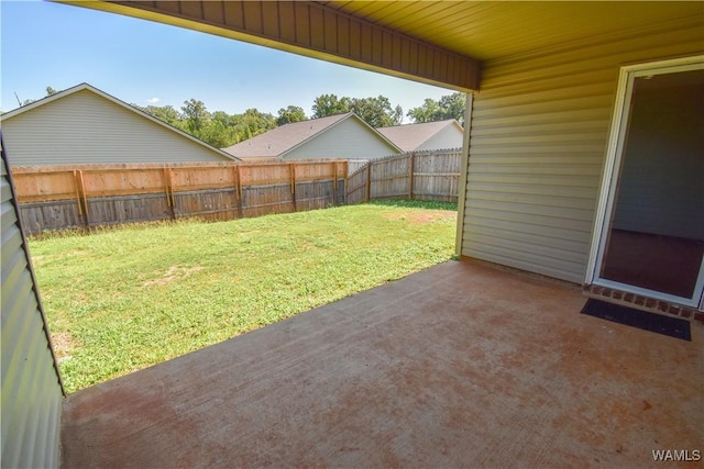 view of yard with a patio