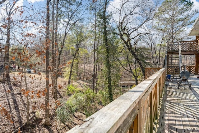 view of wooden deck