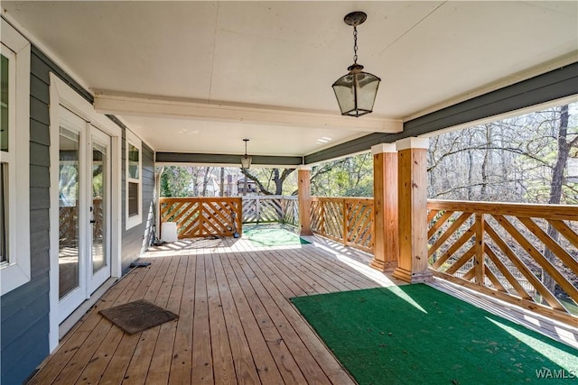 view of wooden terrace