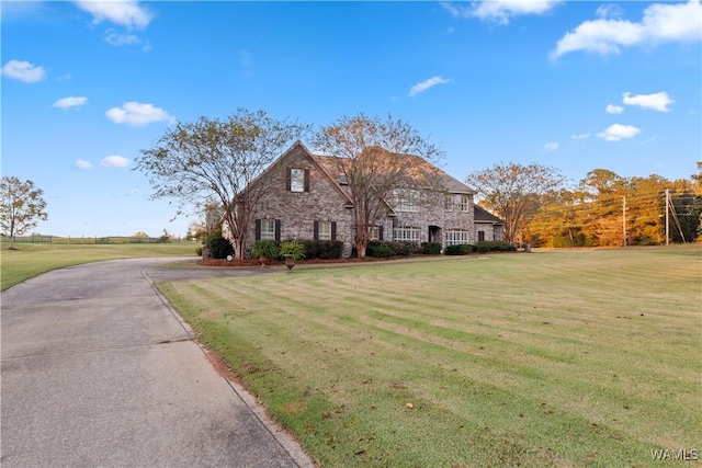 3610 Harbor Ridge Way, Tuscaloosa, AL 35406 - view of front of property with stone siding and a front lawn