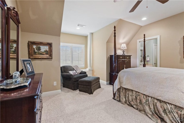 3610 Harbor Ridge Way, Tuscaloosa, AL 35406 - bedroom featuring carpet flooring, baseboards, recessed lighting, and a ceiling fan
