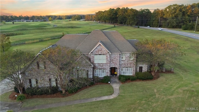 3610 Harbor Ridge Way, Tuscaloosa, AL 35406 - view of front of house with stone siding and a front yard