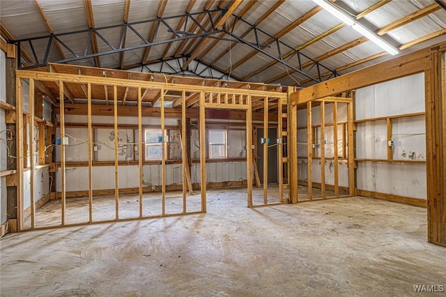 misc room featuring vaulted ceiling