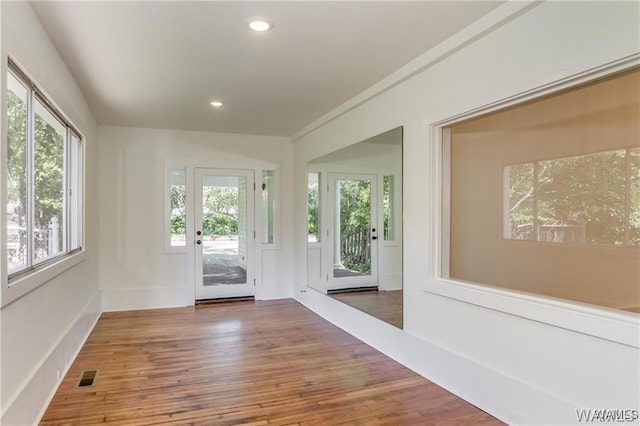 entryway featuring dark hardwood / wood-style floors