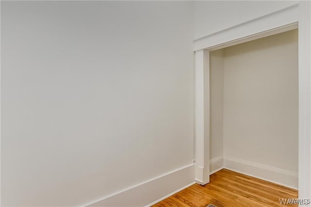 interior space with hardwood / wood-style floors