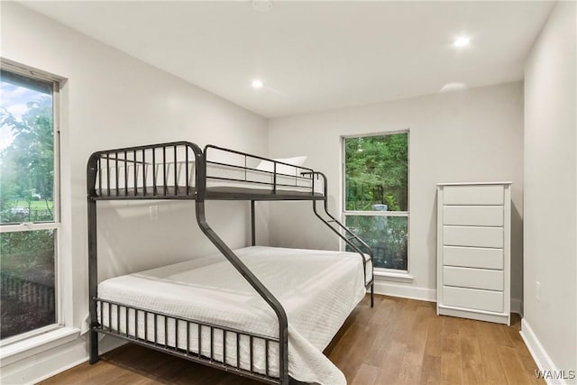 bedroom featuring wood-type flooring