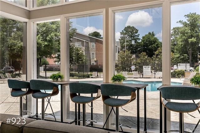 view of sunroom / solarium