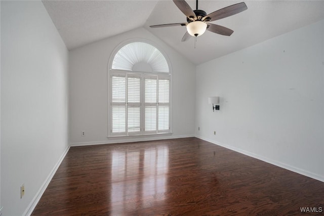 4410 Nicholas Ave, Northport, AL 35473 - spare room with ceiling fan, wood finished floors, and lofted ceiling