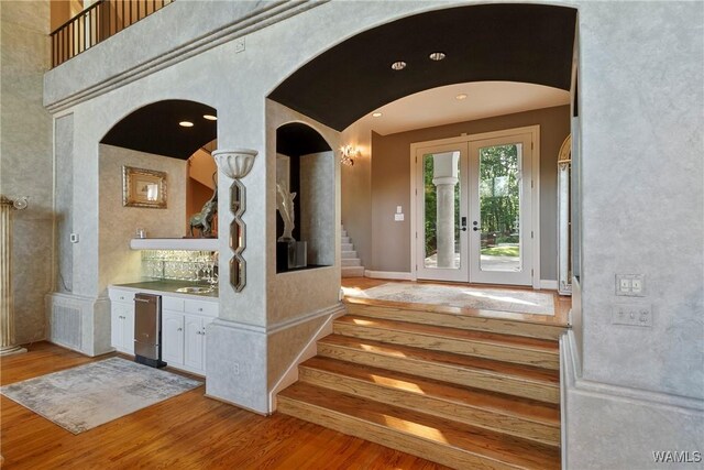 6821 Jade Pt, Tuscaloosa, AL 35406 - view of exterior entry with french doors and a sink