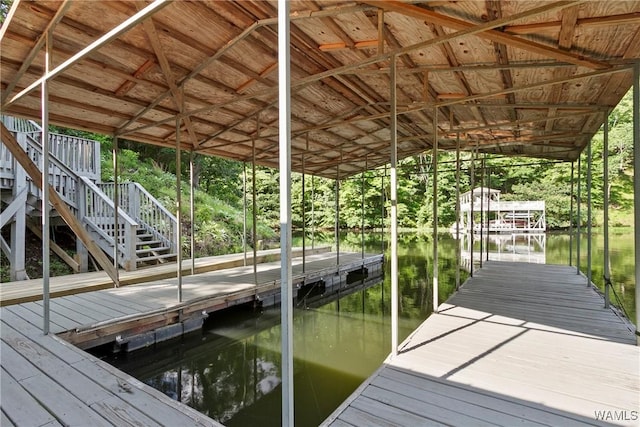 6821 Jade Pt, Tuscaloosa, AL 35406 - dock featuring a water view and stairs