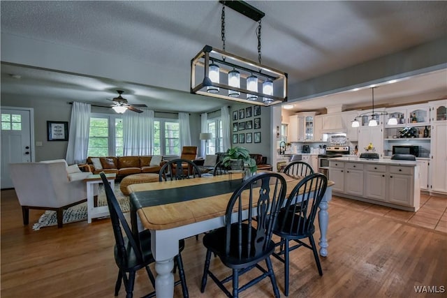 4402 Lakeshore Dr, Northport, AL 35473 - dining space featuring light wood-style flooring and ceiling fan