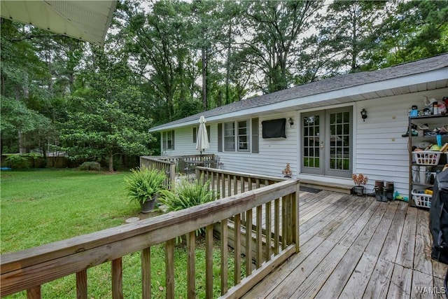 4402 Lakeshore Dr, Northport, AL 35473 - deck with a lawn and french doors