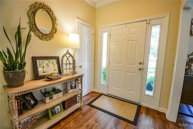 12464 Timberlane Rd, Ralph, AL 35480 - entrance foyer featuring ornamental molding, wood finished floors, and baseboards