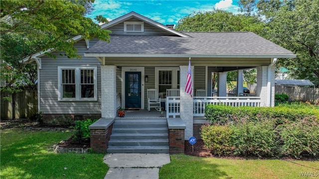 bungalow-style home with covered porch