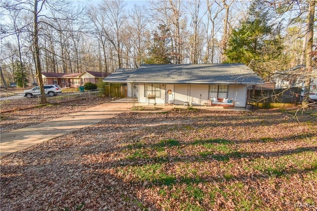 exterior space with covered porch