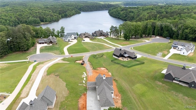 11332 Highland Lakes Pt, Northport, AL 35475 - aerial view featuring a water view and a forest view