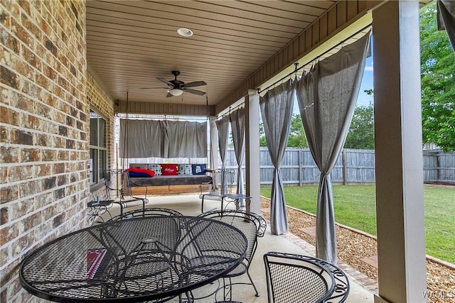 13901 Sullivan Blvd, Northport, AL 35475 - view of patio / terrace with ceiling fan