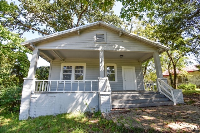 bungalow-style house with a porch