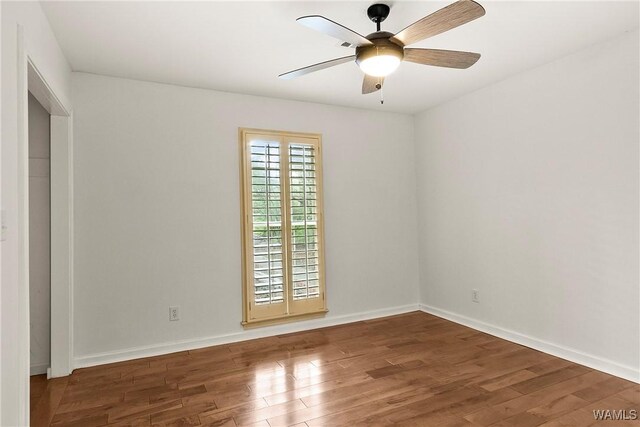 600 Innsbruck Ct, Northport, AL 35473 - empty room featuring wood finished floors and ceiling fan