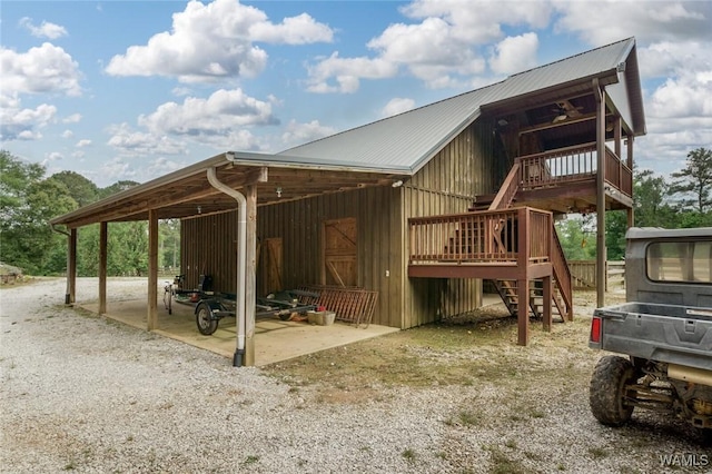 exterior space with a wooden deck