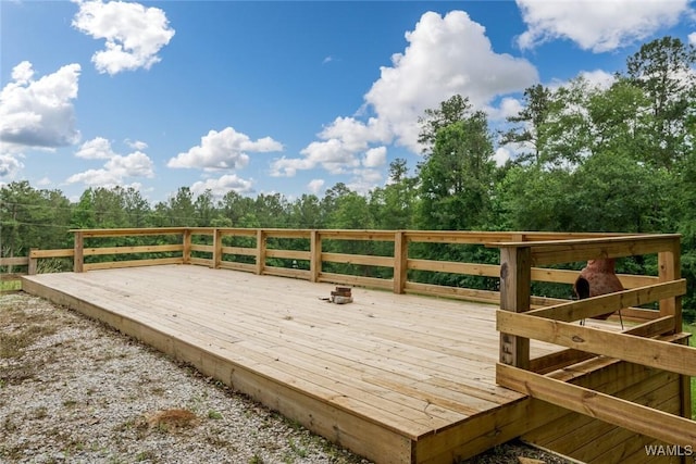 view of wooden deck