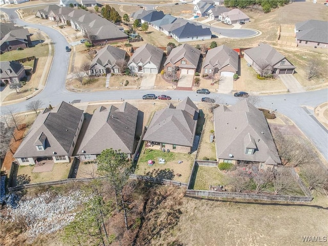 drone / aerial view with a residential view