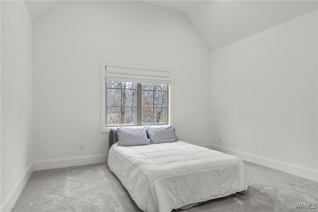 301 Trails End Ln, Tuscaloosa, AL 35406 - carpeted bedroom featuring lofted ceiling and baseboards