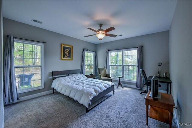 4401 Nicholas Ave, Northport, AL 35473 - bedroom featuring baseboards, carpet flooring, and ceiling fan