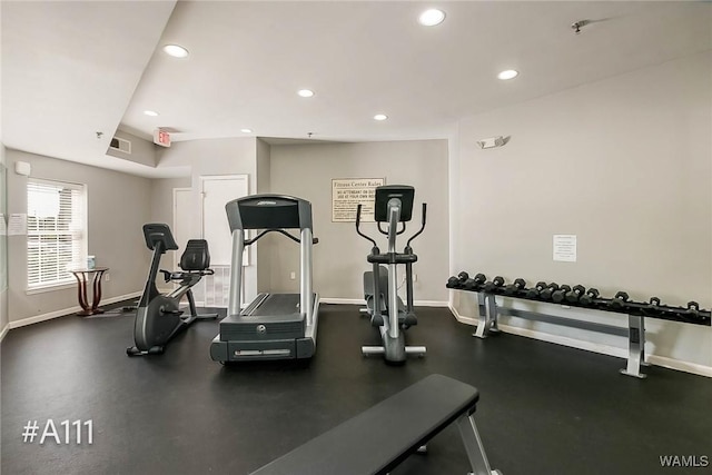 303 Helen Keller Blvd Unit A111, Tuscaloosa, AL 35404 - exercise area featuring recessed lighting