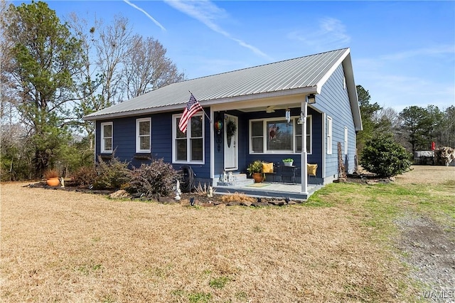 view of front of home with a porch