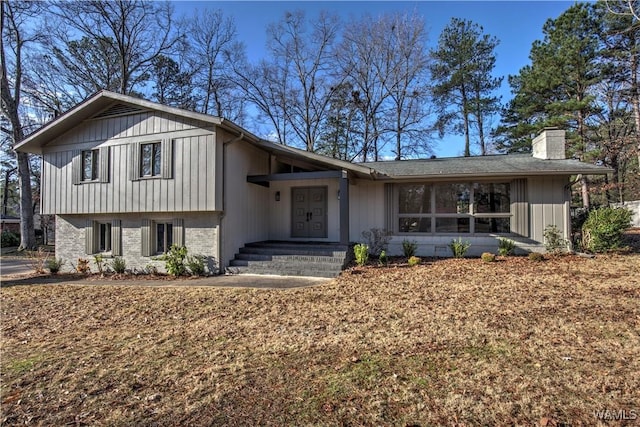 tri-level home with a sunroom