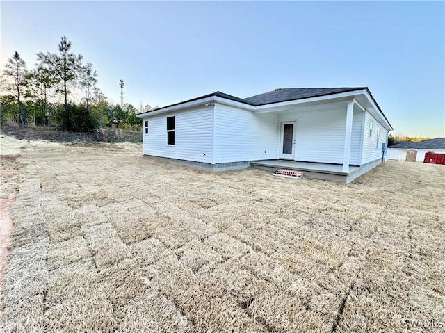 view of back of property