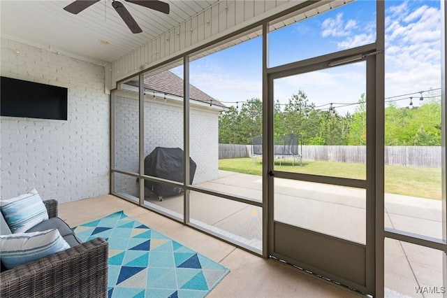 13880 Glenview Dr, Northport, AL 35475 - sunroom / solarium featuring a ceiling fan