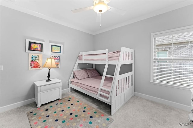 13880 Glenview Dr, Northport, AL 35475 - carpeted bedroom with baseboards and ceiling fan