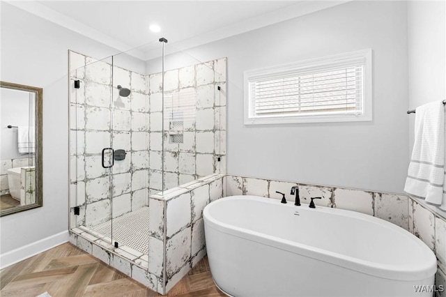13880 Glenview Dr, Northport, AL 35475 - full bath featuring a soaking tub and a stall shower