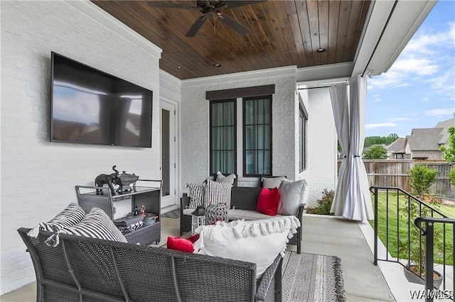6020 Carleton Park Cir, Tuscaloosa, AL 35406 - view of patio featuring a ceiling fan and an outdoor living space