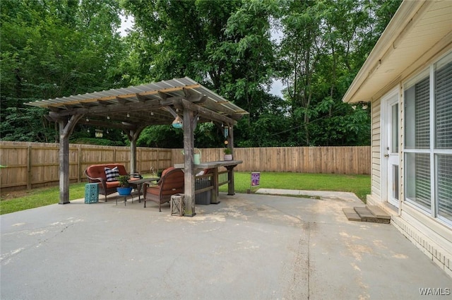 1606 Mallard Cir, Tuscaloosa, AL 35405 - view of patio featuring a pergola and an outdoor hangout area