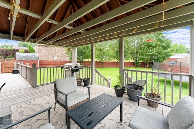 view of wooden deck