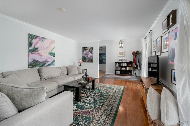 5324 Northwood Lake Dr W, Northport, AL 35473 - living area featuring ornamental molding and wood finished floors