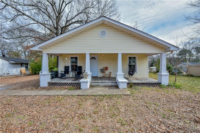 bungalow with covered porch