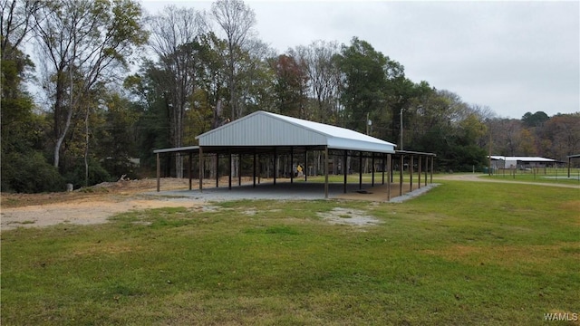 view of community with a lawn