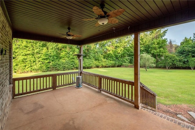 10998 Sleepy Valley Rd, Northport, AL 35475 - view of patio with a ceiling fan