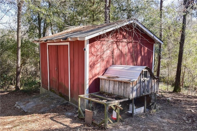 view of poultry coop