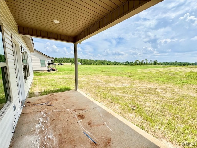 11700 Cripple Creek Rd, Berry, AL 35546 - view of grassy yard with a patio and a rural view