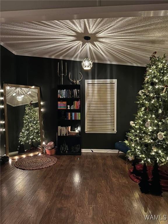 interior space with hardwood / wood-style flooring